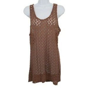 Pretty Rebellious Womens Crochet Tank Top Large